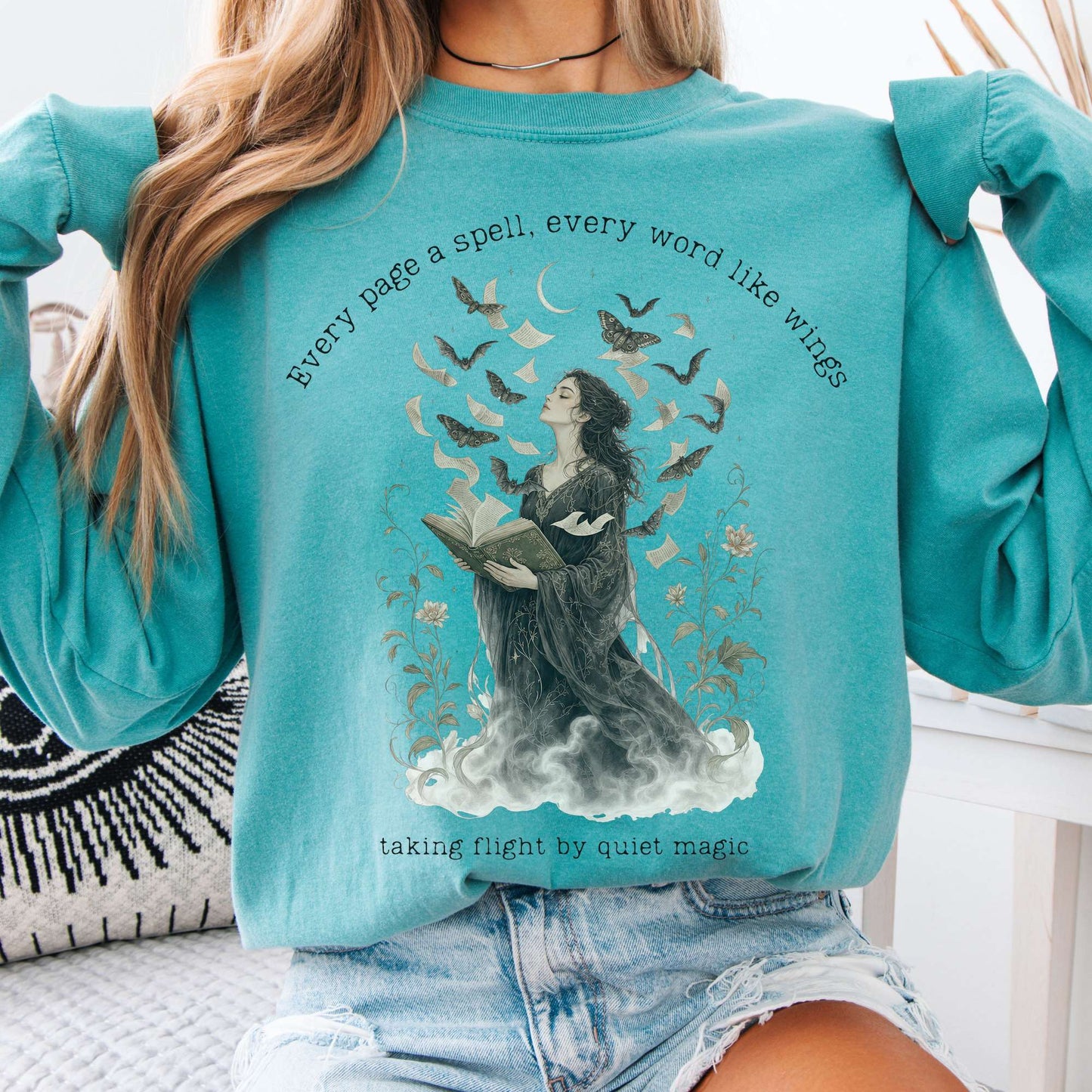 Every Page a Spell Every Word Like Wings Literary Long Sleeve