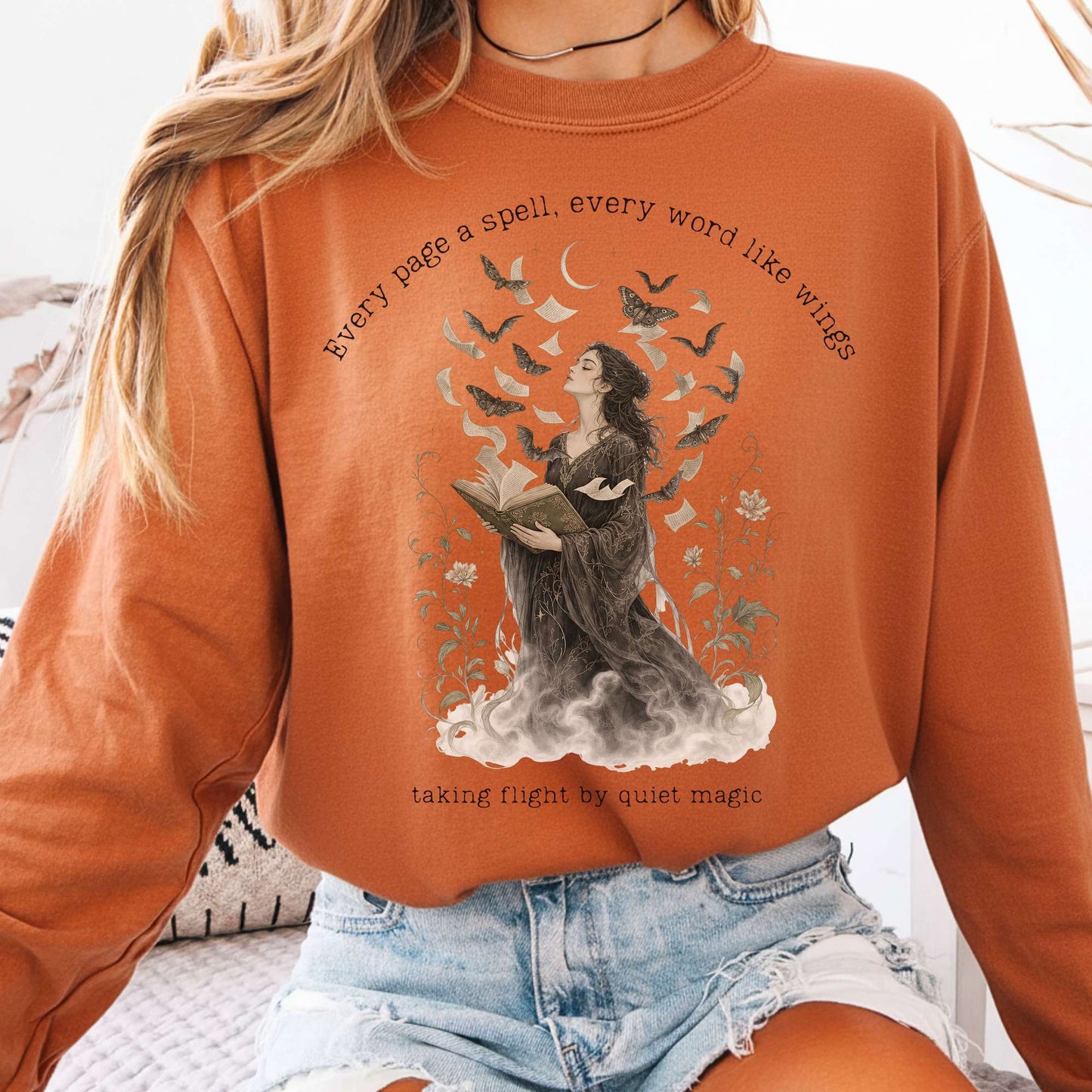 Every Page a Spell Every Word Like Wings Literary Long Sleeve