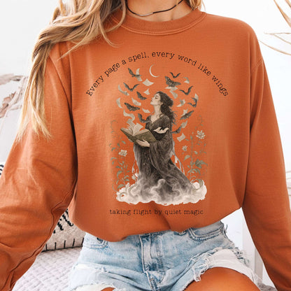Every Page a Spell Every Word Like Wings Literary Long Sleeve