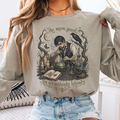 The Moon Gazed on My Midnight Labours Mary Shelley Frankenstein Literary Long Sleeve