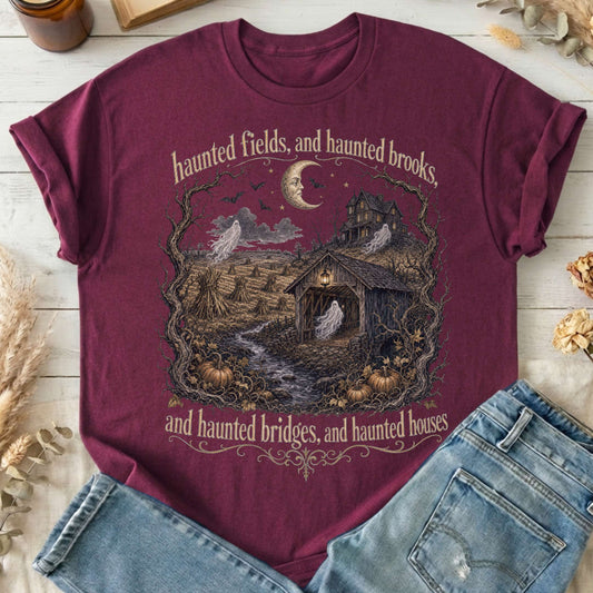Haunted Fields and Haunted Brooks Sleepy Hollow Irving T-Shirt