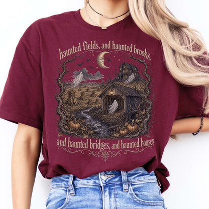 Haunted Fields and Haunted Brooks Sleepy Hollow Irving T-Shirt