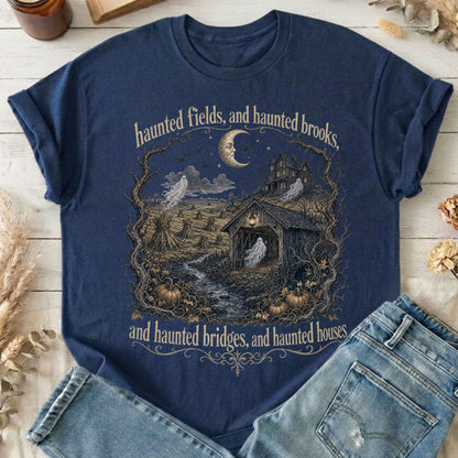 Haunted Fields and Haunted Brooks Sleepy Hollow Irving T-Shirt