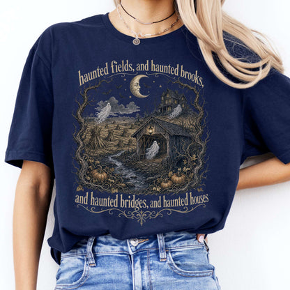 Haunted Fields and Haunted Brooks Sleepy Hollow Irving T-Shirt