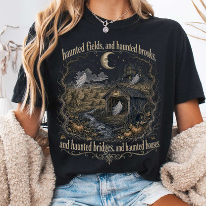 Haunted Fields and Haunted Brooks Sleepy Hollow Irving T-Shirt