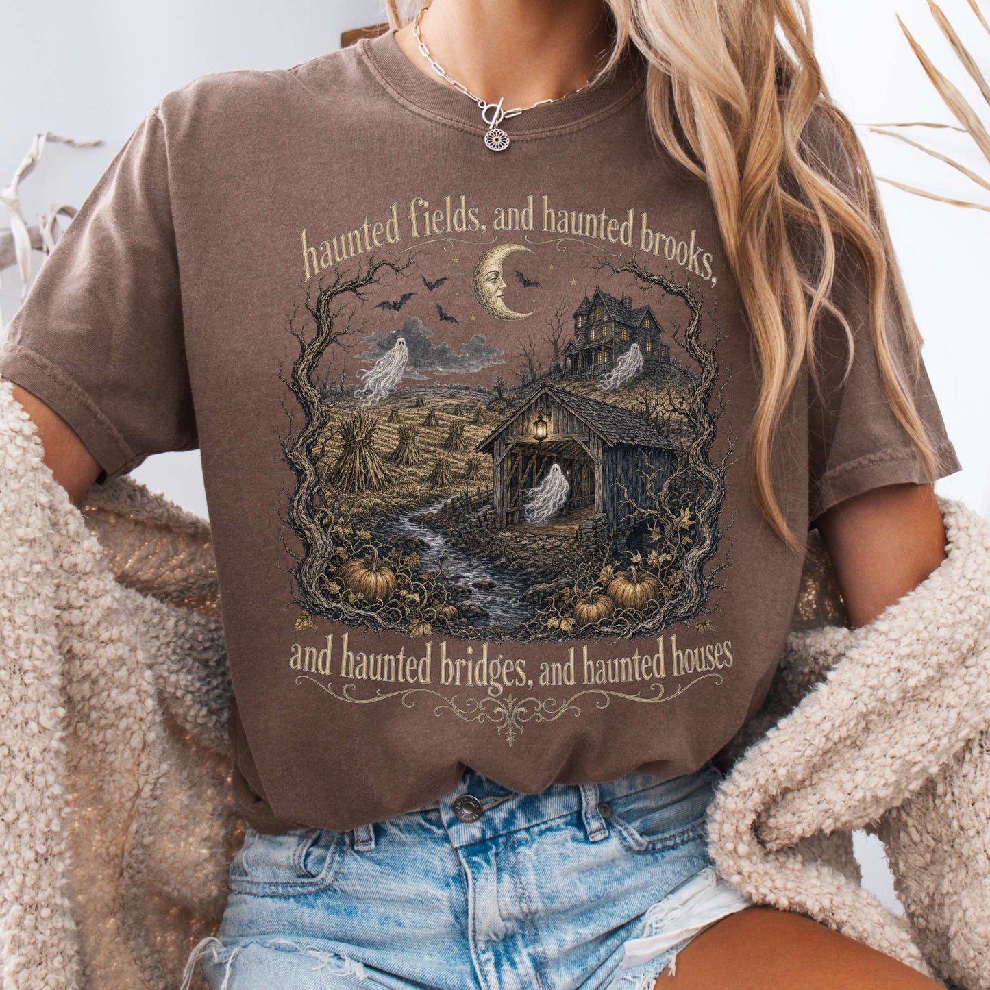 Haunted Fields and Haunted Brooks Sleepy Hollow Irving T-Shirt