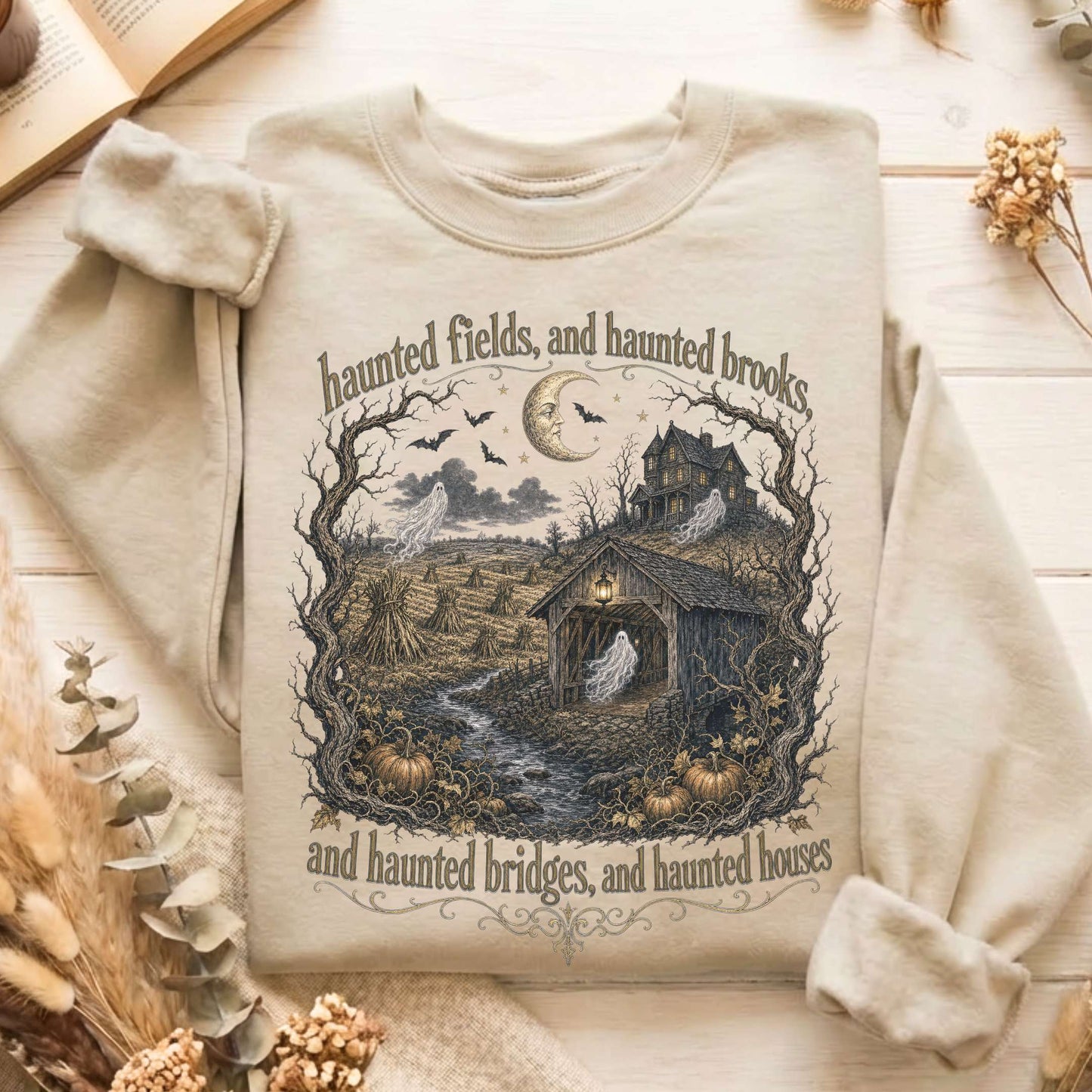 Haunted Fields and Haunted Brooks Sleepy Hollow Irving Sweatshirt