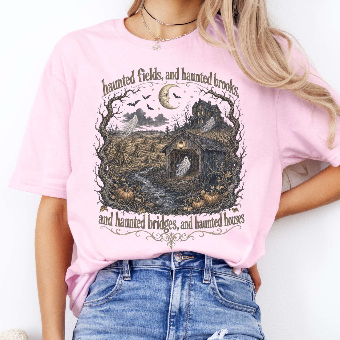 Haunted Fields and Haunted Brooks Sleepy Hollow Irving T-Shirt
