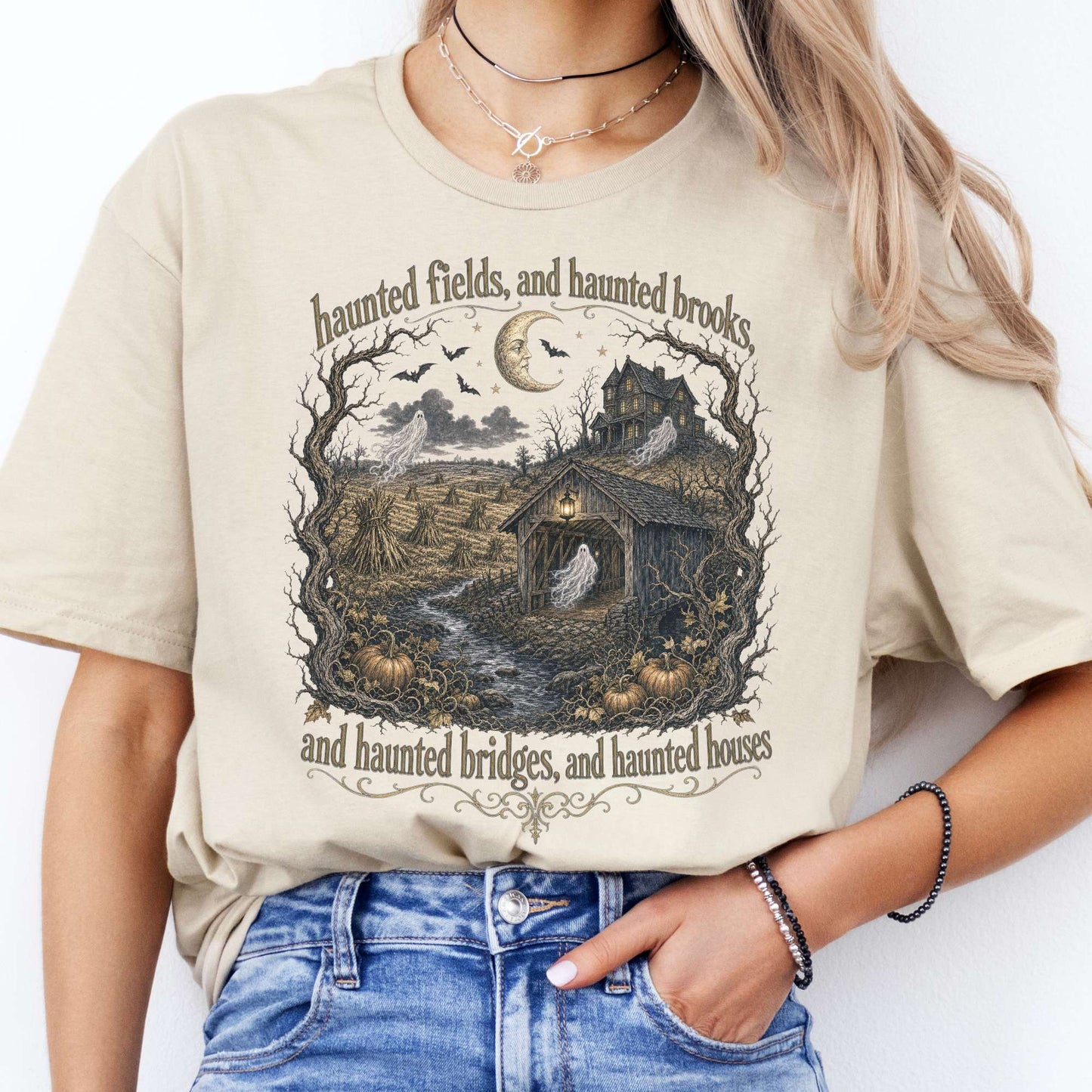 Haunted Fields and Haunted Brooks Sleepy Hollow Irving T-Shirt