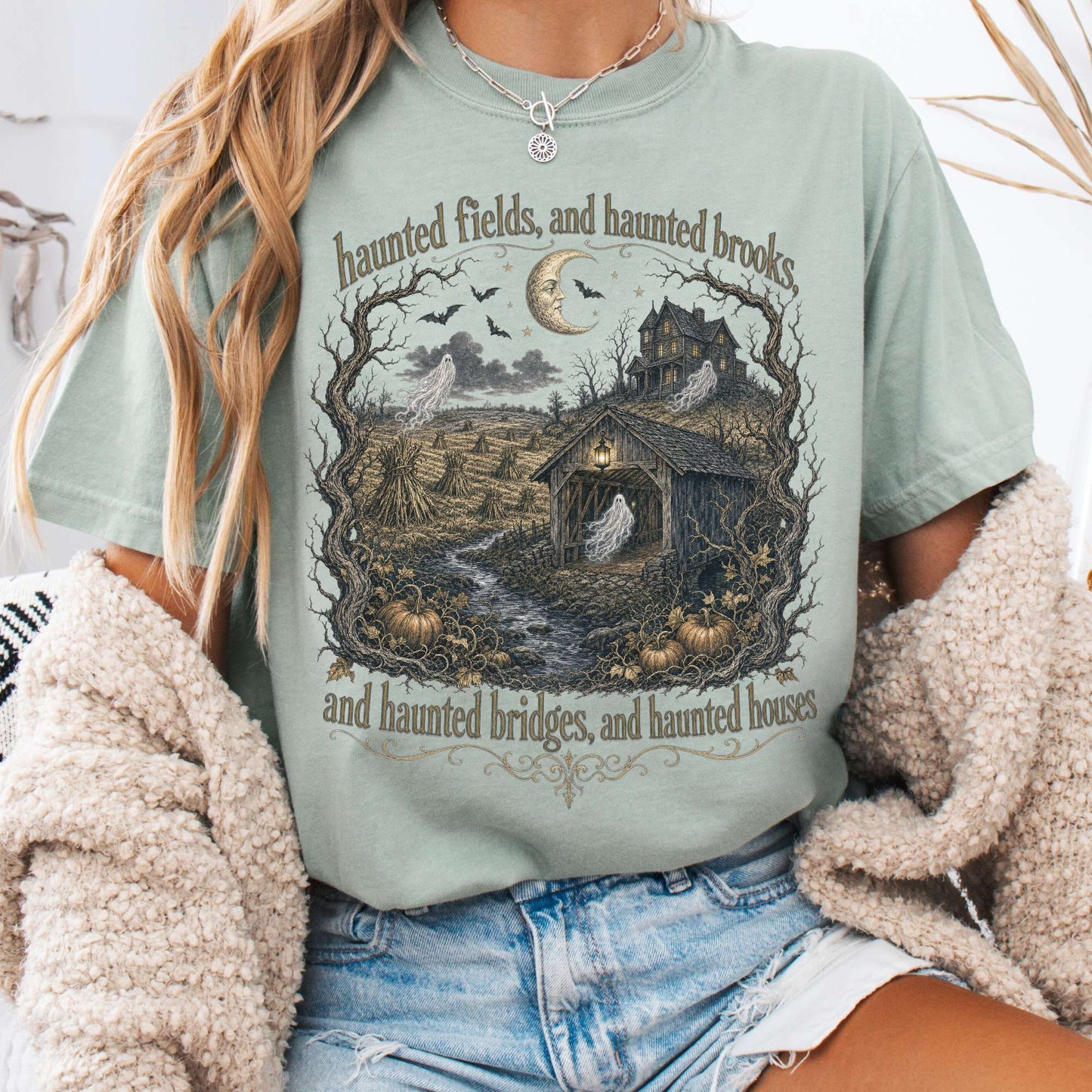 Haunted Fields and Haunted Brooks Sleepy Hollow Irving T-Shirt