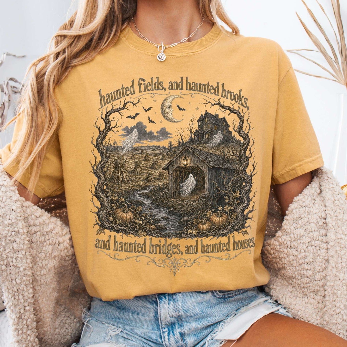 Haunted Fields and Haunted Brooks Sleepy Hollow Irving T-Shirt