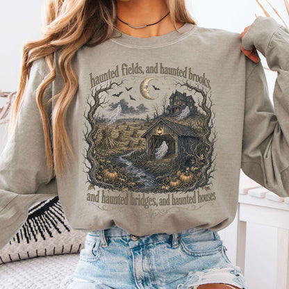 Haunted Fields and Haunted Brooks Sleepy Hollow Irving Long Sleeve