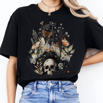 T-Shirts Skull Dark Cottagecore T-Shirt The Mystic Eden