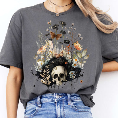 T-Shirts Skull Dark Cottagecore T-Shirt The Mystic Eden