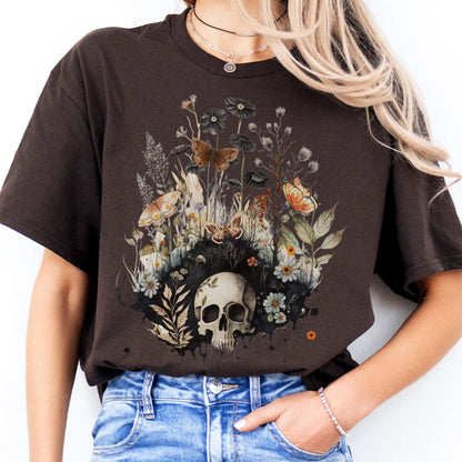 T-Shirts Skull Dark Cottagecore T-Shirt The Mystic Eden