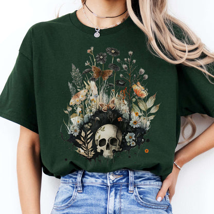 T-Shirts Skull Dark Cottagecore T-Shirt The Mystic Eden