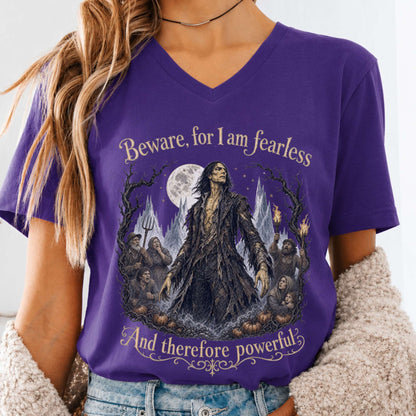 Beware, For I Am Fearless Frankenstein Mary Shelley V-Neck