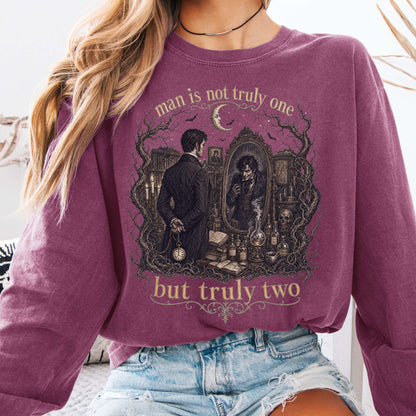 Man Is Not Truly One Dr Jekyll and Mr Hyde Literary Long Sleeve