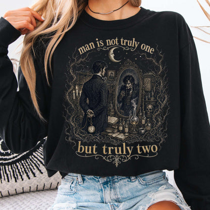 Man Is Not Truly One Dr Jekyll and Mr Hyde Literary Long Sleeve