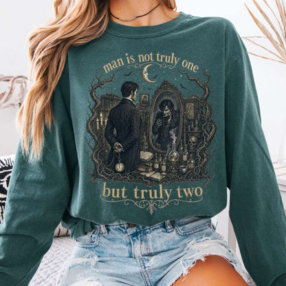 Man Is Not Truly One Dr Jekyll and Mr Hyde Literary Long Sleeve
