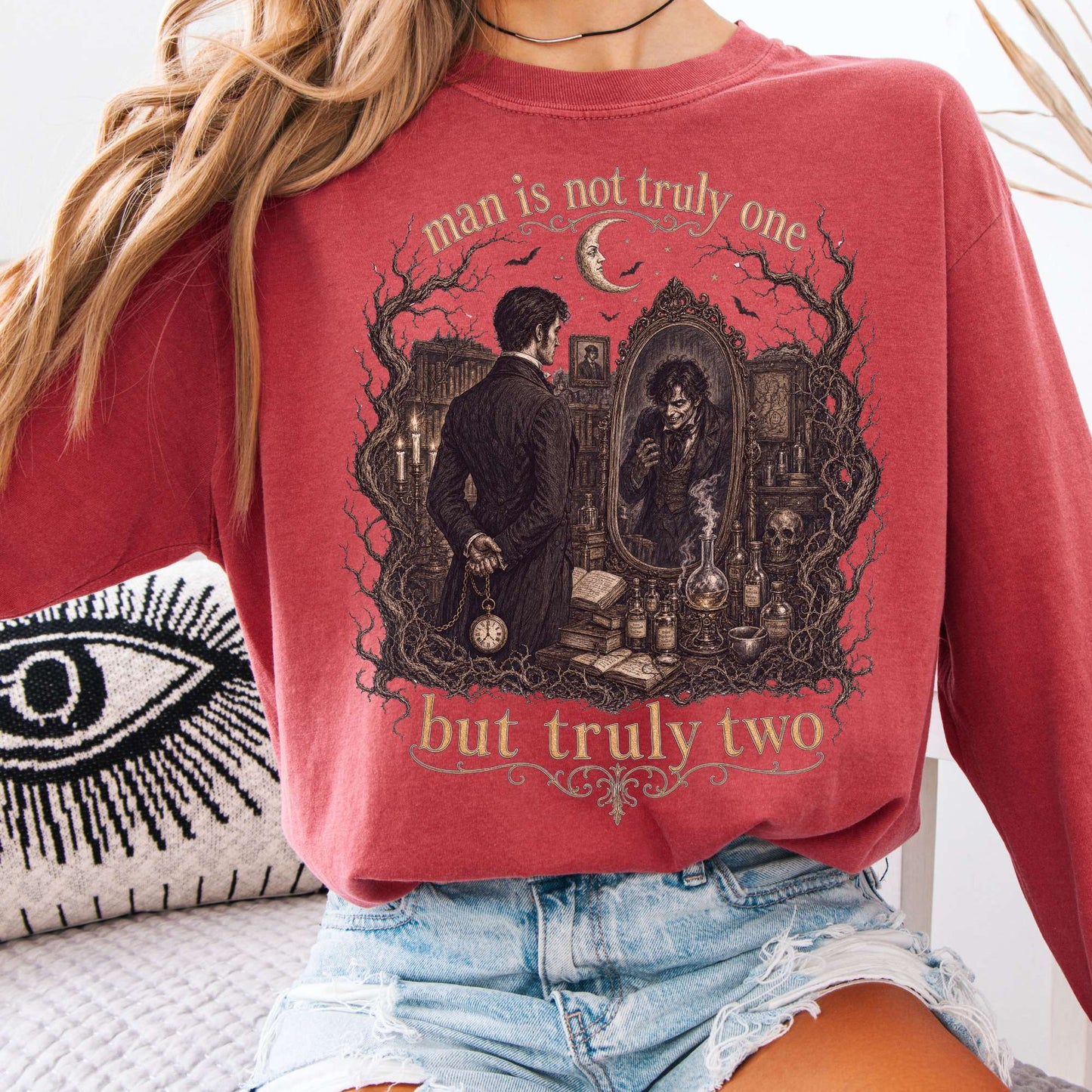 Man Is Not Truly One Dr Jekyll and Mr Hyde Literary Long Sleeve