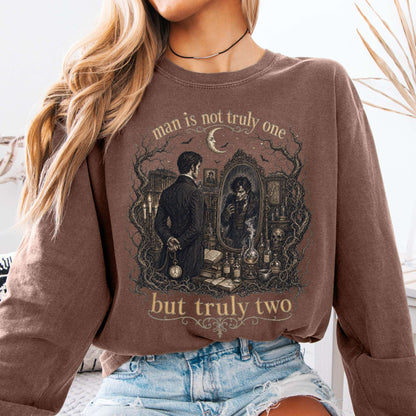 Man Is Not Truly One Dr Jekyll and Mr Hyde Literary Long Sleeve