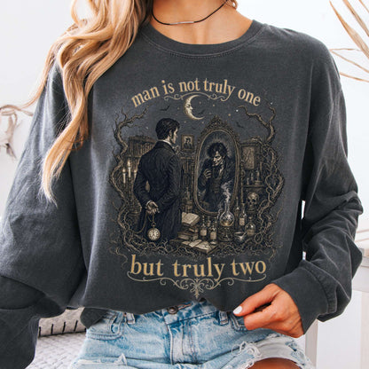Man Is Not Truly One Dr Jekyll and Mr Hyde Literary Long Sleeve