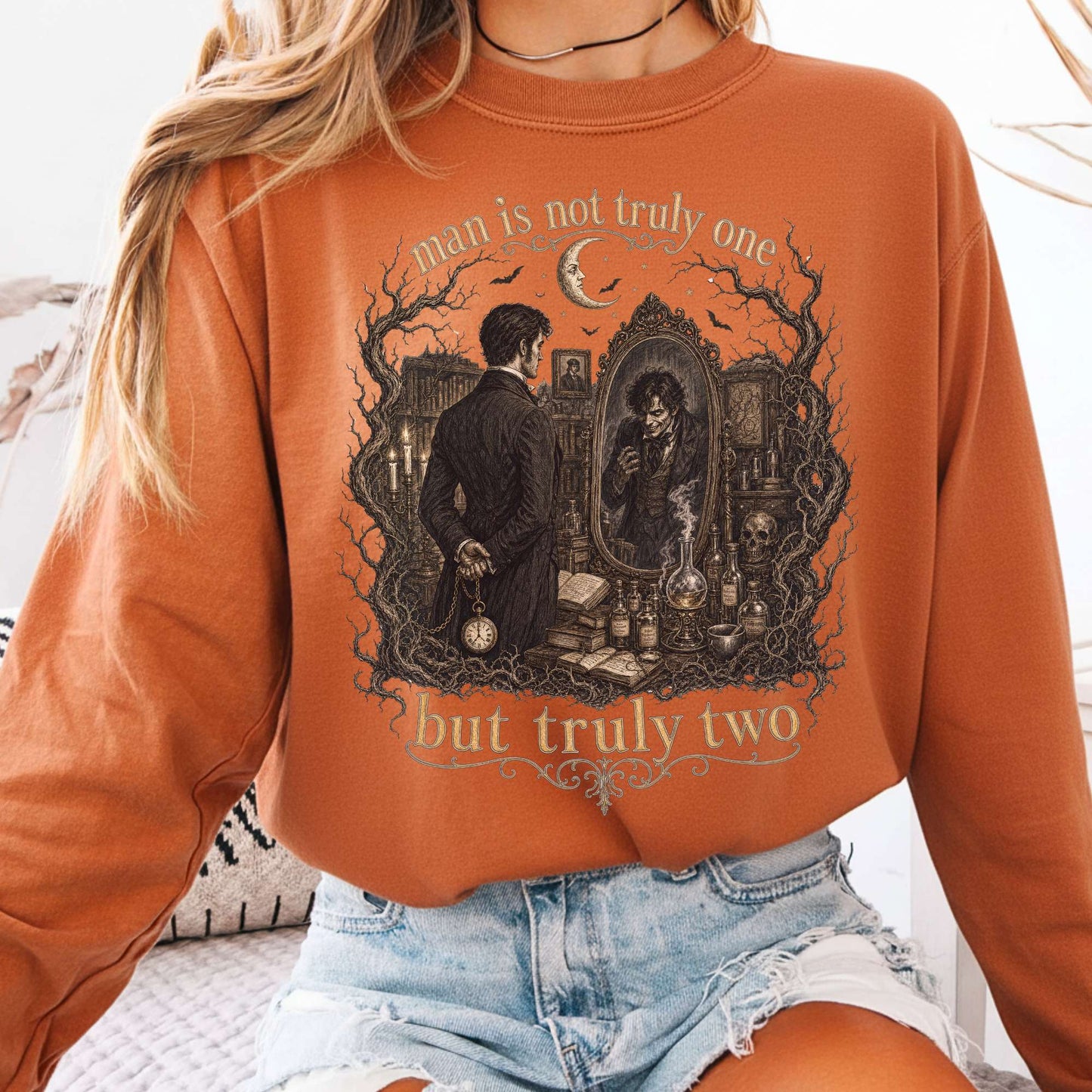 Man Is Not Truly One Dr Jekyll and Mr Hyde Literary Long Sleeve