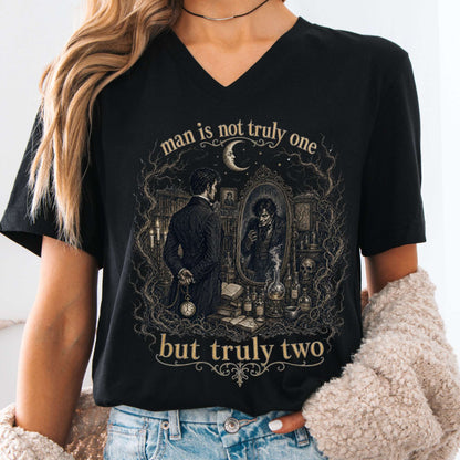 Man Is Not Truly One Dr Jekyll and Mr Hyde Literary V-Neck