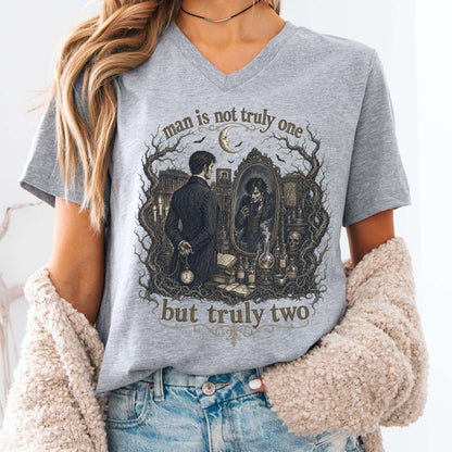 Man Is Not Truly One Dr Jekyll and Mr Hyde Literary V-Neck