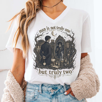 Man Is Not Truly One Dr Jekyll and Mr Hyde Literary V-Neck