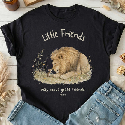 Little Friends The Lion and the Mouse Aesop T-Shirt