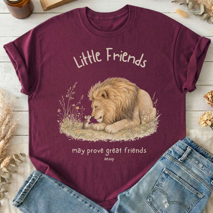 Little Friends The Lion and the Mouse Aesop T-Shirt