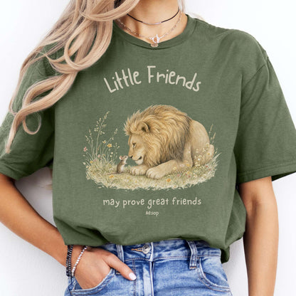 Little Friends The Lion and the Mouse Aesop T-Shirt