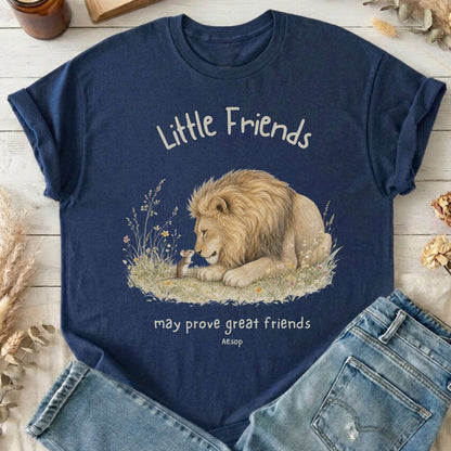 Little Friends The Lion and the Mouse Aesop T-Shirt