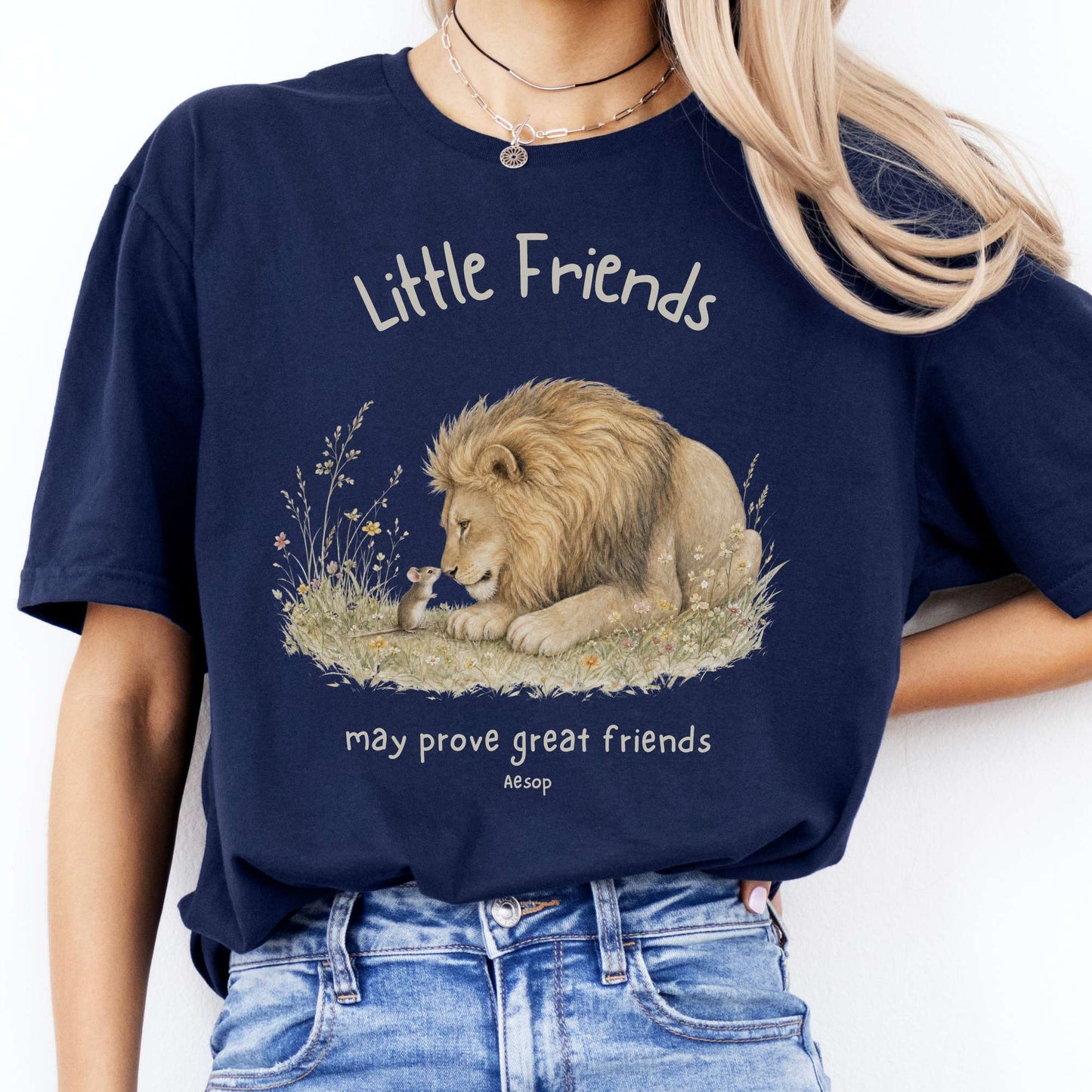 Little Friends The Lion and the Mouse Aesop T-Shirt