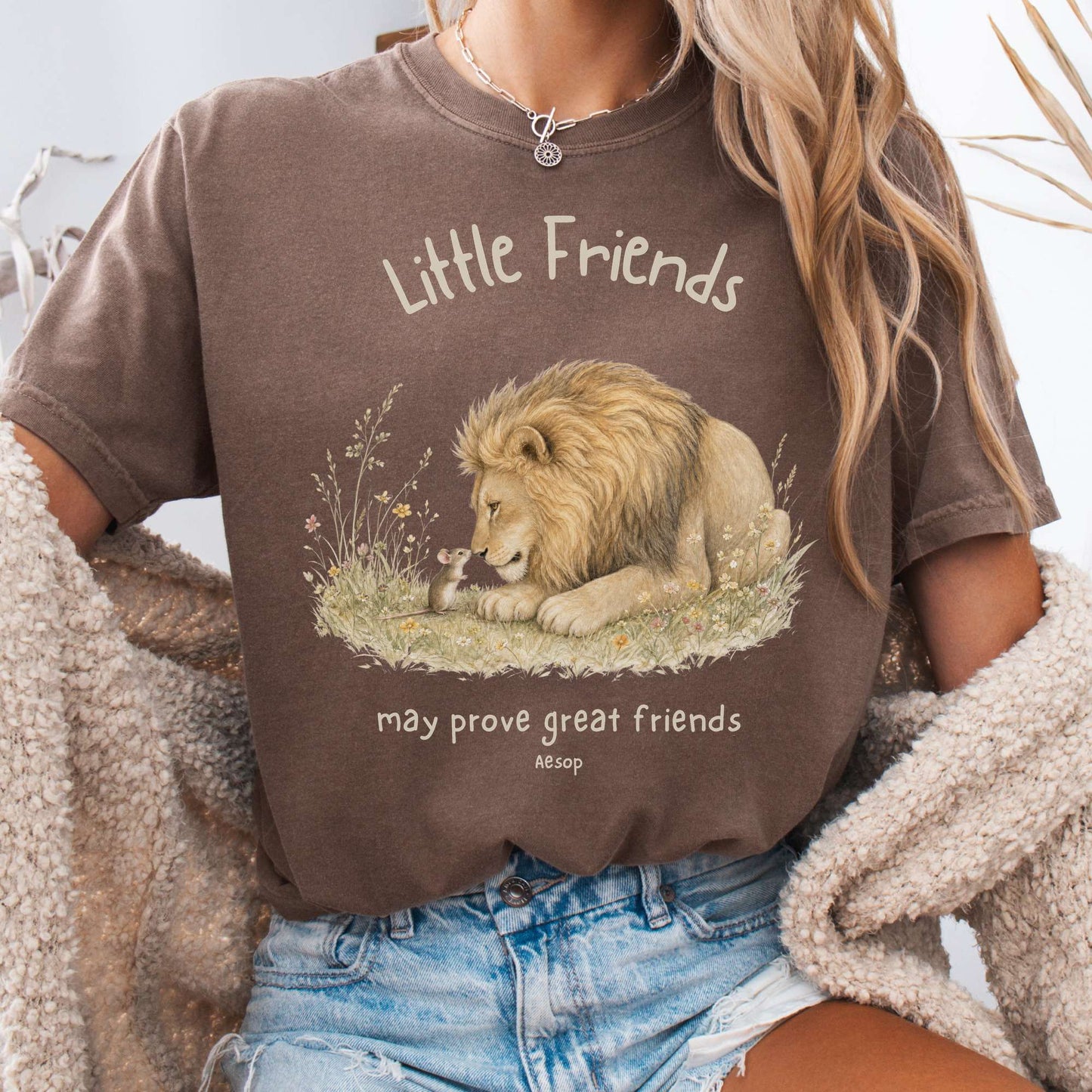 Little Friends The Lion and the Mouse Aesop T-Shirt