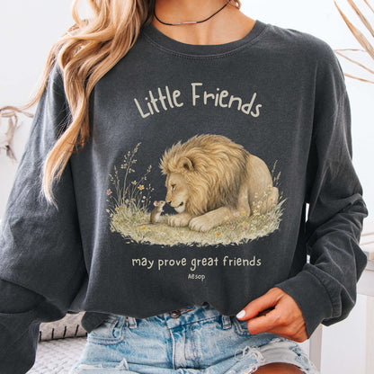 Little Friends The Lion and the Mouse Aesop Long Sleeve