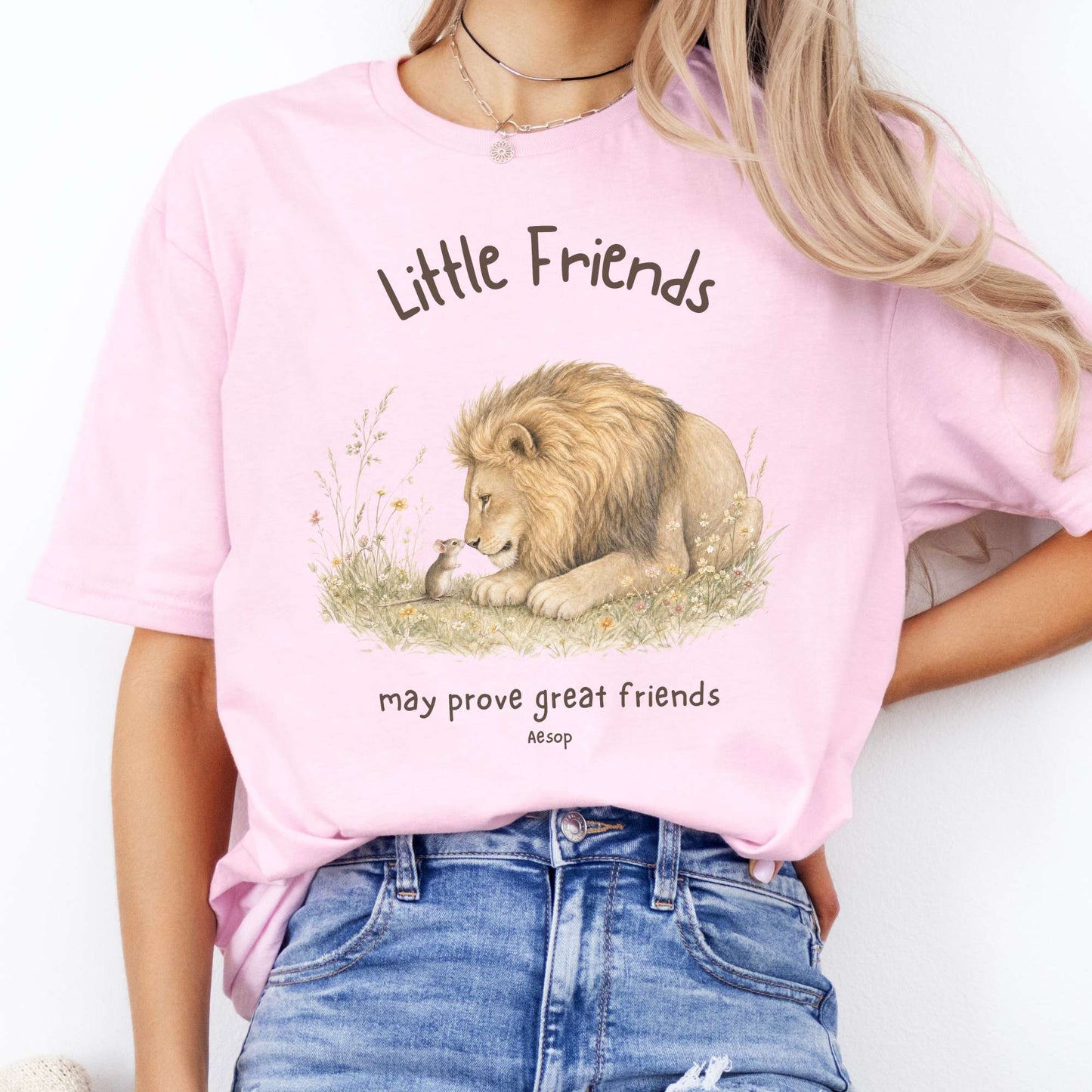 Little Friends The Lion and the Mouse Aesop T-Shirt