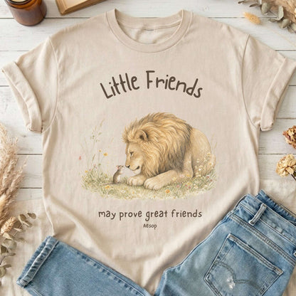 Little Friends The Lion and the Mouse Aesop T-Shirt