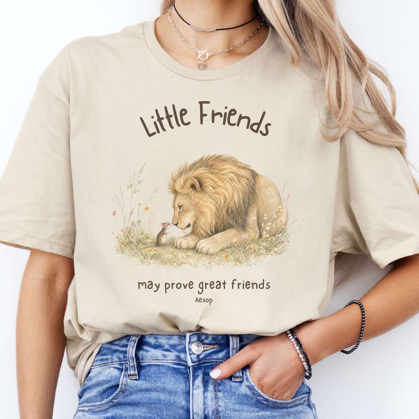 Little Friends The Lion and the Mouse Aesop T-Shirt