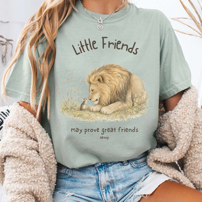 Little Friends The Lion and the Mouse Aesop T-Shirt