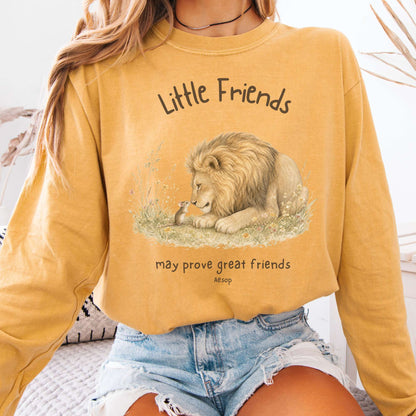 Little Friends The Lion and the Mouse Aesop Long Sleeve