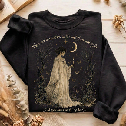 There Are Darknesses and Lights In This Life Dracula Literary Sweatshirt