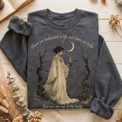 There Are Darknesses and Lights In This Life Dracula Literary Sweatshirt