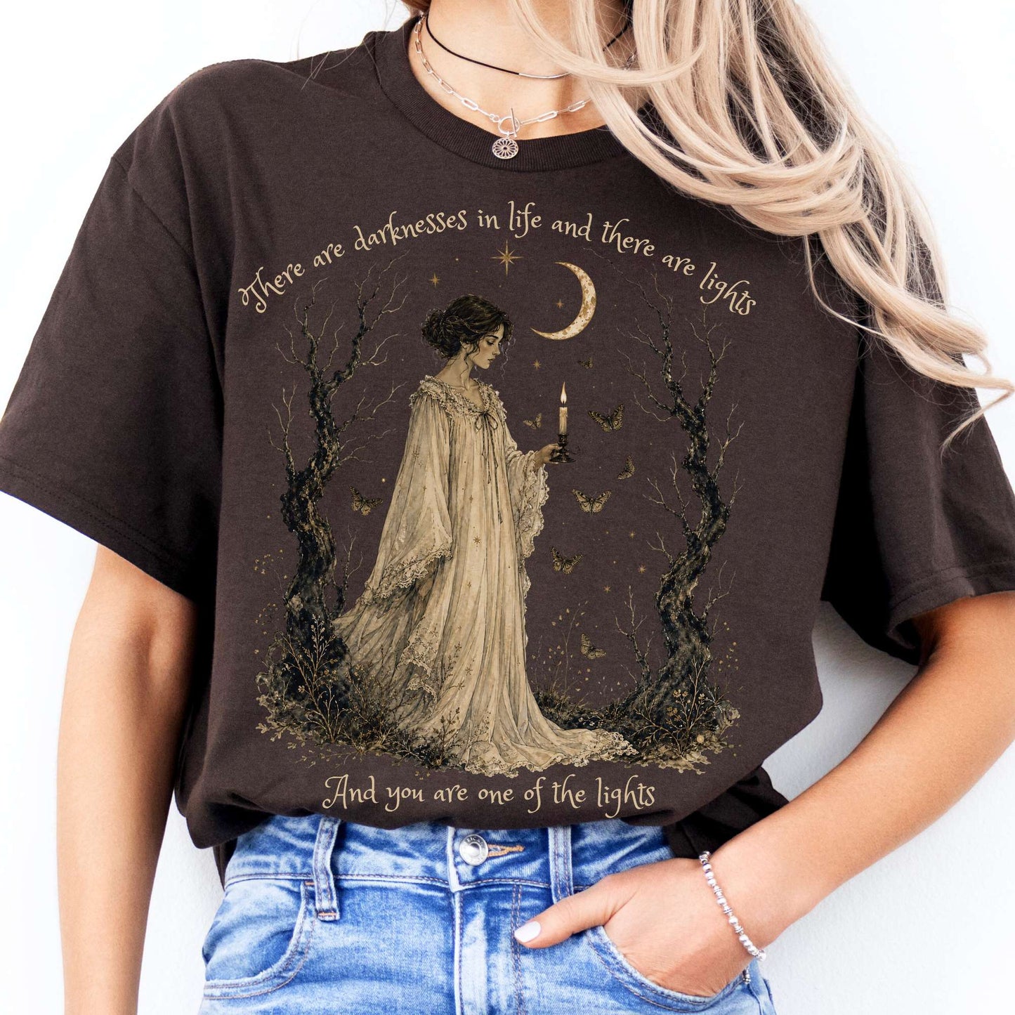 There Are Darknesses and Lights In This Life Dracula Literary T-Shirt
