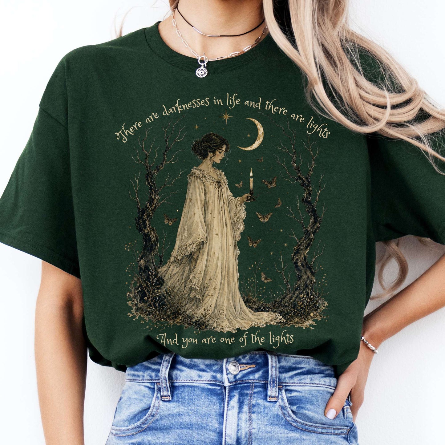 There Are Darknesses and Lights In This Life Dracula Literary T-Shirt