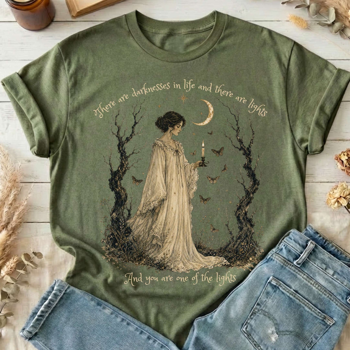 There Are Darknesses and Lights In This Life Dracula Literary T-Shirt