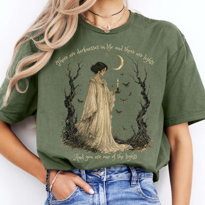 There Are Darknesses and Lights In This Life Dracula Literary T-Shirt