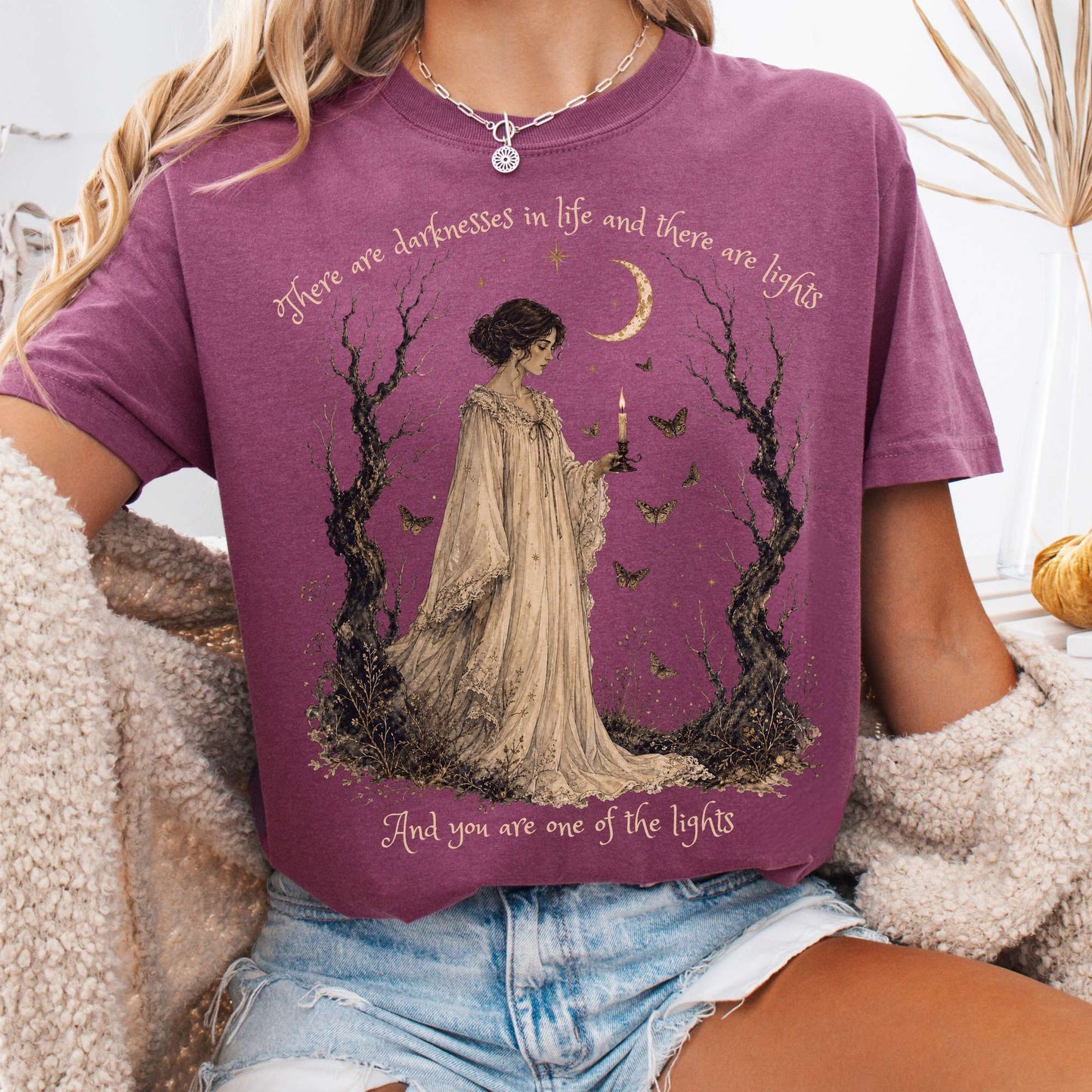 There Are Darknesses and Lights In This Life Dracula Literary T-Shirt